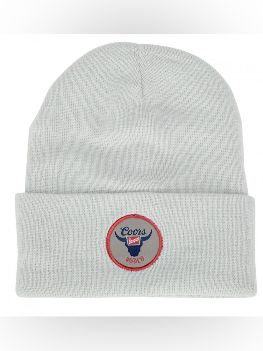 Coors Banquet Rodeo Logo Knit Beanie Gray Embroidered Hat Unisex OS